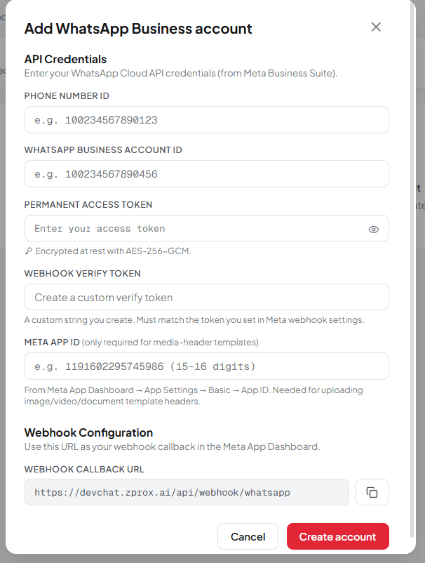 Figure 10. Add WhatsApp Business account